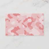 Baby Pink Camouflage; Camouflage Visitenkarte (Rückseite)