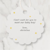 Baby Pink Clouds Oh Baby Danke Geschenkanhänger (Rückseite)