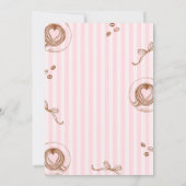 Baby Pink Coffee Baby Shower Invitation Einladung (Rückseite)
