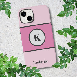 Baby Pink Color Block Individuelle Name Case-Mate iPhone 14 Hülle