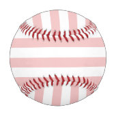 Baby Pink Color Stripes Vacation Sommerpastel Baseball (Vorderseite)