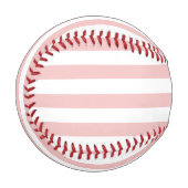 Baby Pink Color Stripes Vacation Sommerpastel Baseball (Vorderseite Links)