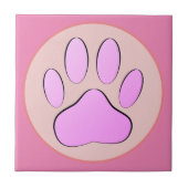 Baby Pink Dowprint Rundrahmen Fliese (Vorderseite)