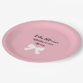 BABY Pink Dusche seine A Girl Party Papier-Teller Pappteller (Schrägansicht)
