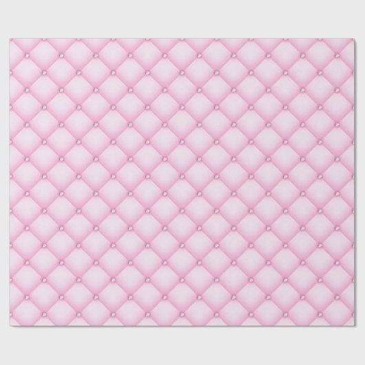 Baby Pink Elegant gequilt Geschenkpapier (Flach)