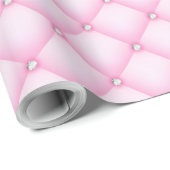 Baby Pink Elegant gequilt Geschenkpapier (Rolleneckpunkt)