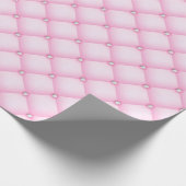 Baby Pink Elegant gequilt Geschenkpapier (Ecke)