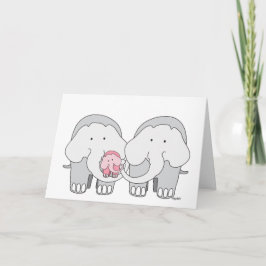 Baby Pink Elephant Card Karte