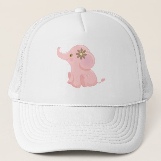 Baby Pink Elephant Truckerkappe (Vorderseite)