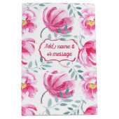 Baby Pink Englische Rose Mittlere Geschenktüte (Vorderseite)