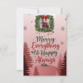 Baby Pink Family Christmas Card 2026 | Soft Elegan RSVP Karte (Vorderseite)