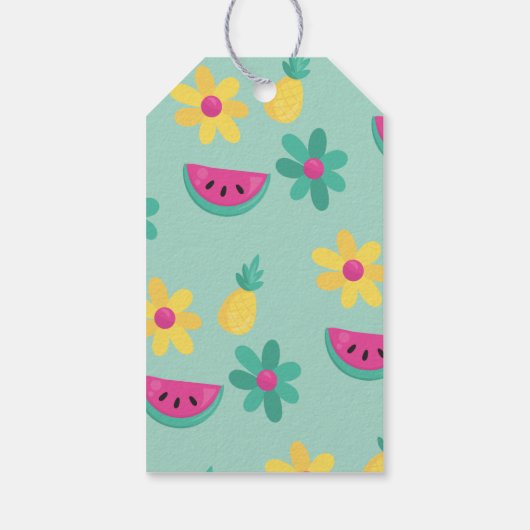 Baby Pink Flamingo Baby Dusche Danke Geschenkanhänger (Rückseite)