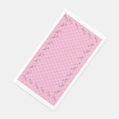 Baby Pink Flamingo Flamingos Basketweave Lattice Serviette (Ecke)