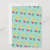 Baby Pink Flamingo Kinderdusche Einladung (Rückseite)