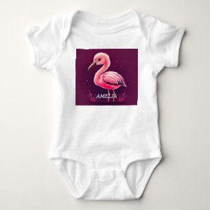Baby Pink Flamingo Strampler