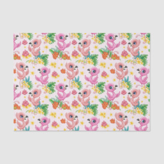 Baby Pink Flamingos Seidenpapier