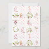 Baby Pink Floral Animals Quilt Kinderzimmer Muster Ankündigung (Rückseite)