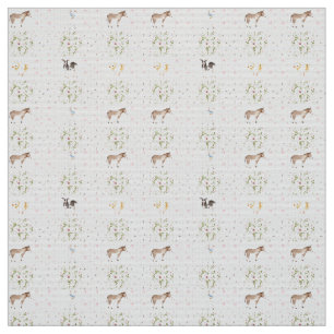 Baby Pink Floral Animals Quilt Kinderzimmer Muster Stoff