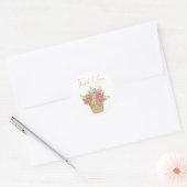 Baby Pink Floral Eimer Danke Sticker (Umschlag)