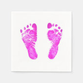 Baby Pink Footprints Serviette (Vorderseite)
