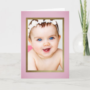 BABY PINK FOTO PORTRAIT FRAME, TEMPLATE FOTO KARTE