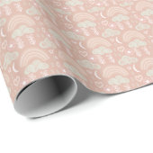 Baby Pink Geschenkpapier (Rolleneckpunkt)