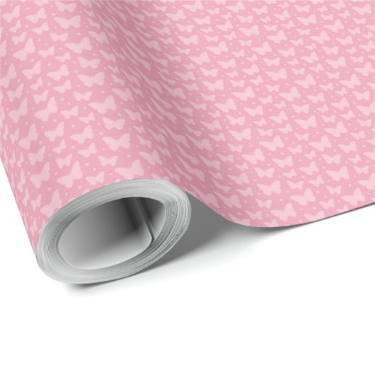 Baby Pink Geschenkpapier (Rolleneckpunkt)