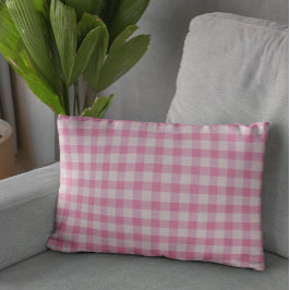 Baby Pink Gingham Dekokissen