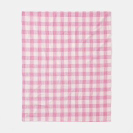 Baby Pink Gingham Fleecedecke