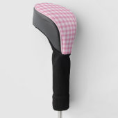 Baby Pink Gingham Golf Headcover (angewinkelt)