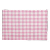 Baby Pink Gingham Kissenbezug (Rückseite)