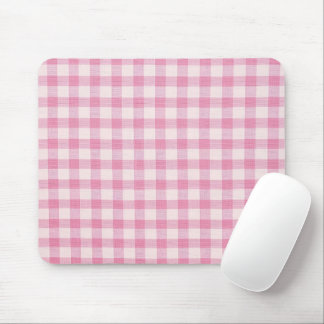 Baby Pink Gingham Mousepad