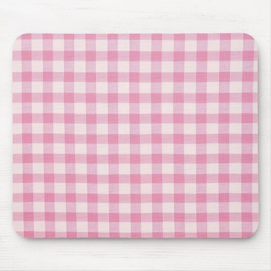 Baby Pink Gingham Mousepad (Vorne)