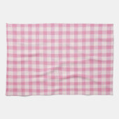 Baby Pink Gingham-Muster Geschirrtuch (Horizontal)