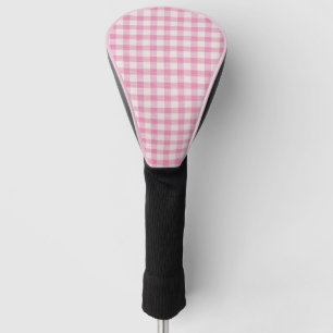 Baby Pink Gingham-Muster Golf Headcover