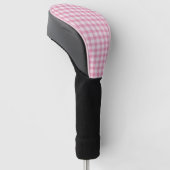 Baby Pink Gingham-Muster Golf Headcover (angewinkelt)