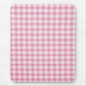 Baby-Pink-Gingham-Muster Mousepad (Vorne)