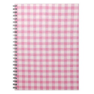 Baby Pink Gingham-Muster Notizblock