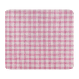 Baby Pink Gingham-Muster Schneidebrett