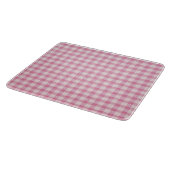 Baby Pink Gingham-Muster Schneidebrett (Ecke)