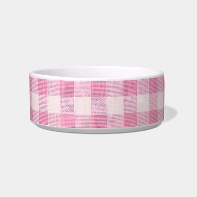 Baby Pink Gingham Napf (Vorderseite)