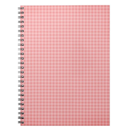 Baby Pink Gingham Notizblock (Vorderseite)