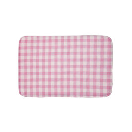 Baby Pink Gingham Pattern Badematte