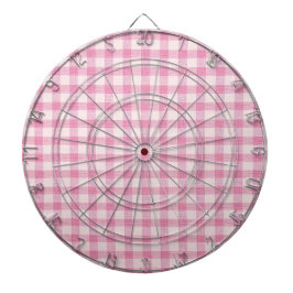 Baby Pink Gingham Pattern Dartscheibe