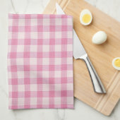 Baby Pink Gingham Pattern Geschirrtuch (Viertel Falte)