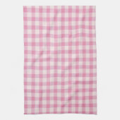 Baby Pink Gingham Pattern Geschirrtuch (Vertikal)