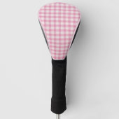 Baby Pink Gingham Pattern Golf Headcover (Vorderseite)