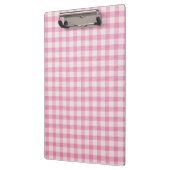 Baby Pink Gingham Pattern Klemmbrett (Links)