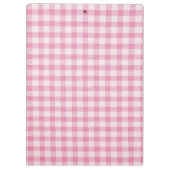 Baby Pink Gingham Pattern Klemmbrett (Rückseite)