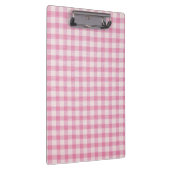 Baby Pink Gingham Pattern Klemmbrett (Rechts)